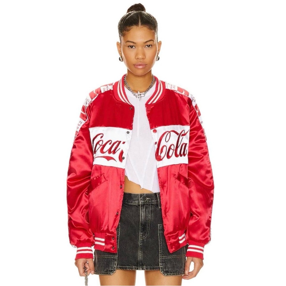 The Laundry Room Women's Red Bomber Jacket